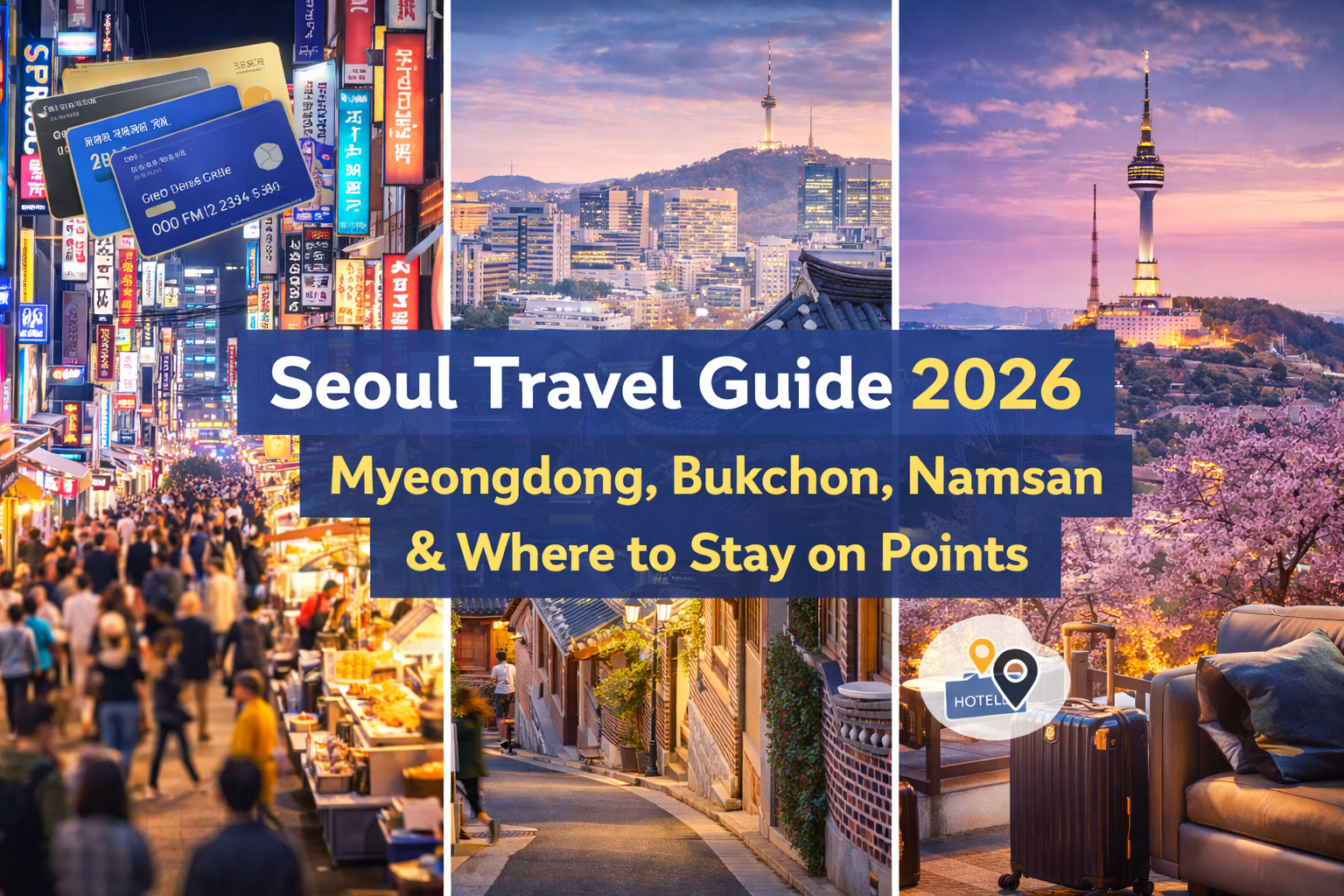 Seoul Travel Guide 2026: Myeongdong, Bukchon, Namsan & Where to Stay on Points